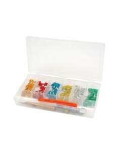 Caja Mini Fusibles + Herramientas 90 pzas.