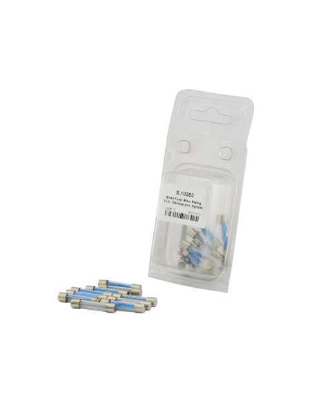 Fusible De Cristal, Clasificación de interrupción: 25, 10 pzas. Blister