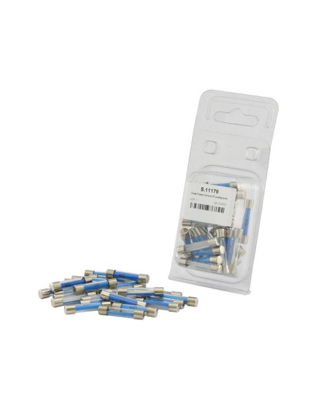 Fusible De Cristal, Clasificación de interrupción: 5.0 - 50.0, 25 pzas. Blister