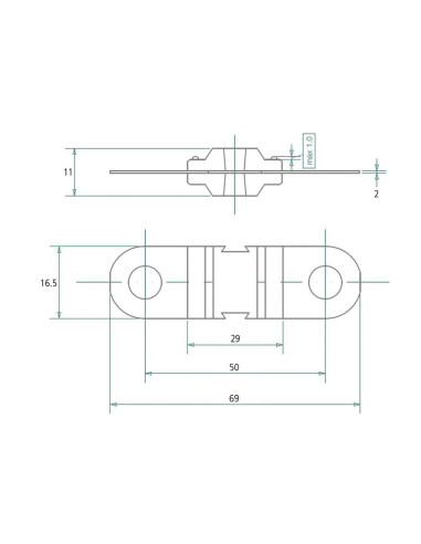 Fusible Mega - 100 Amperios (Amarillo)