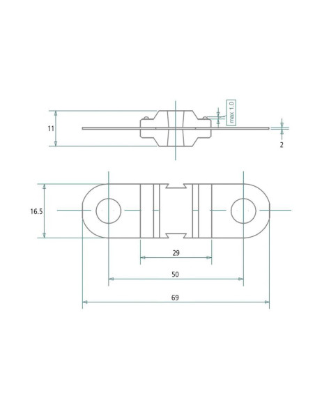 Fusible Mega - 100 Amperios (Amarillo)