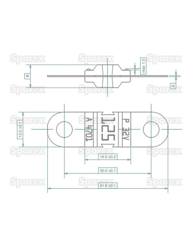 Fusible Midi 40 Amperios (Verde) 40x10mm