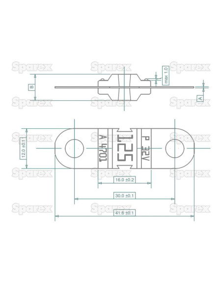 Fusible Midi 80 Amperios (Blanco) 40x10mm