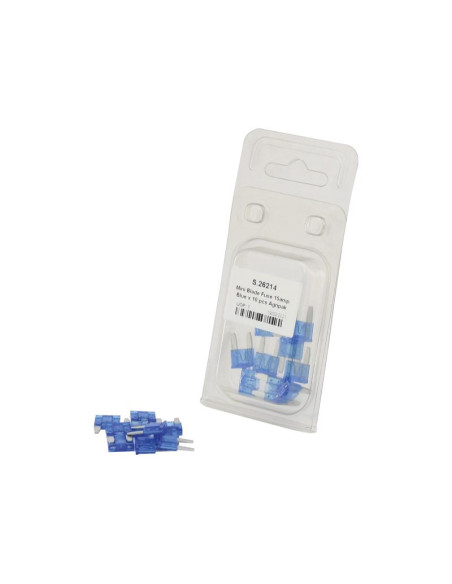 Fusible Mini Blister 15 Amperios 10 pzas. Blister