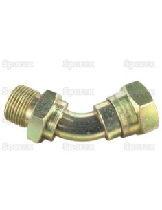 Adaptador Hidraulico 1''' BSP Macho - 1''' BSP 135° Hembra