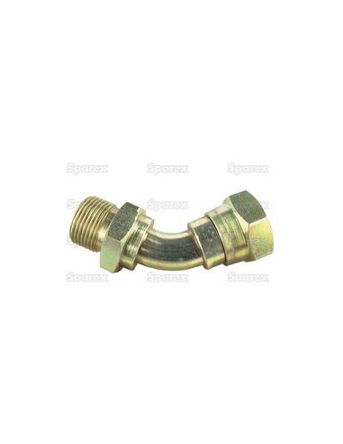 Adaptador Hidraulico 1''' BSP Macho - 1''' BSP 135° Hembra