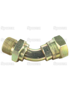 Adaptador Hidraulico 1''' BSP Macho - 1''' BSP 135° Hembra 2