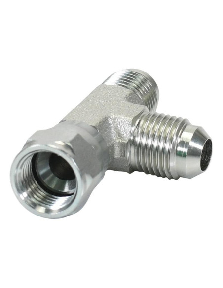 ADAPTADOR JIC ''T'' 9/16'' MACHO/HEMBRA/MACHO