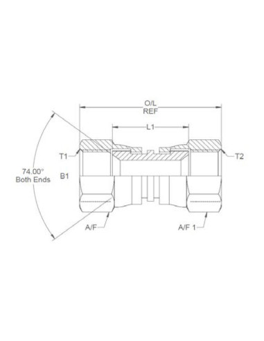 ADAPTADOR JIC 3/4''X3/4'' HEMBRA/HEMBRA
