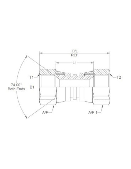ADAPTADOR JIC 3/4''X3/4'' HEMBRA/HEMBRA