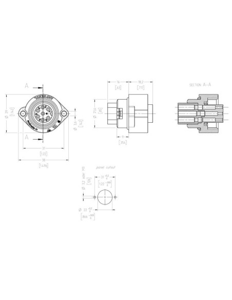 7 Clavijas InCab Ecomate® Hembra Azul