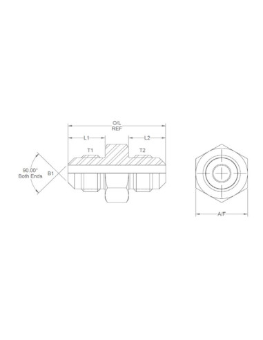 ADAPTADOR JIC 5/8''X5/8'' MACHO/MACHO