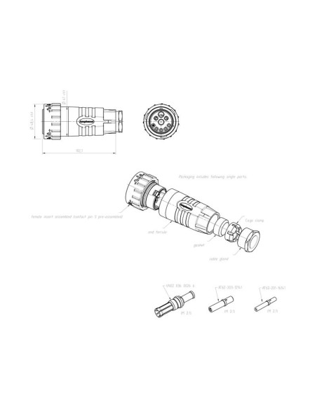 Enchufe ISOBUS Duramate™ 6mm²