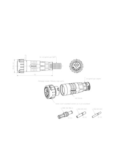 Enchufe ISOBUS DuraMate™ 6mm² con adaptador de...