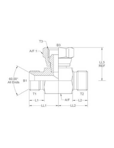 ADPT 1/2'' BSP T M-M-F