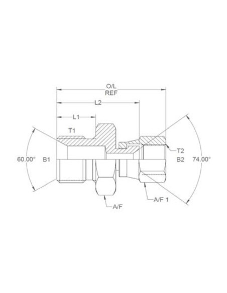 RACCORD BSP M JIC F 1/2 X 7/8