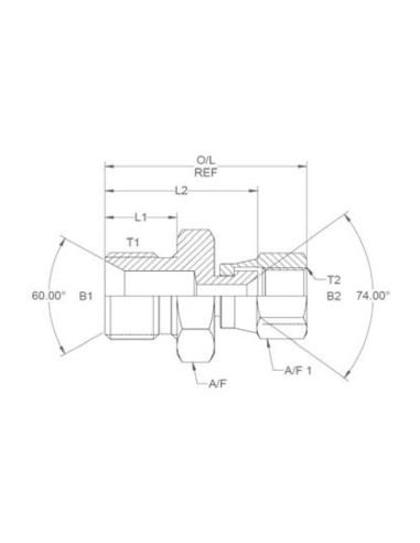 RACCORD M BSP F JIC 1/2 X 9/1