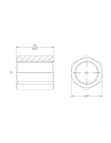 TUERCA UNION BSP 1/4''