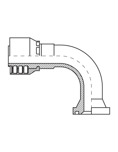 Parker Brida 5/8'' x 3/4'' Brida Curva 90°