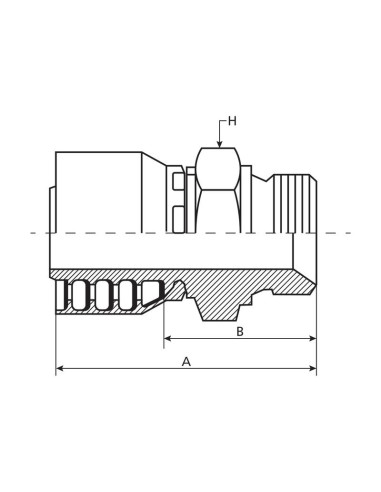 Parker BSP Conexión Manguito 3/8'' x 1/2'' x...