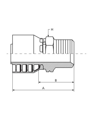 Parker BSPT Conexión Manguito 3/8'' x 3/8'' x...