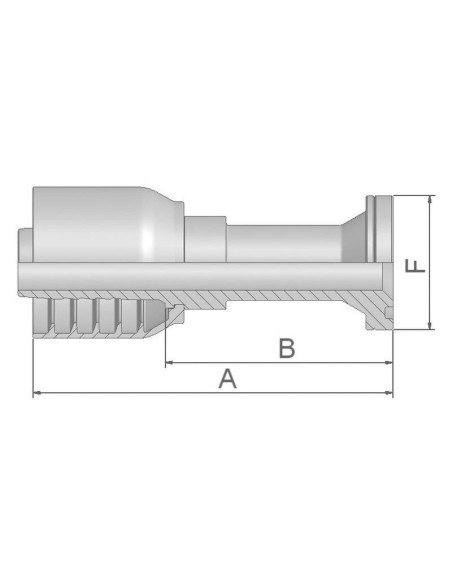 Parker Conexión Manguito Straight Flange