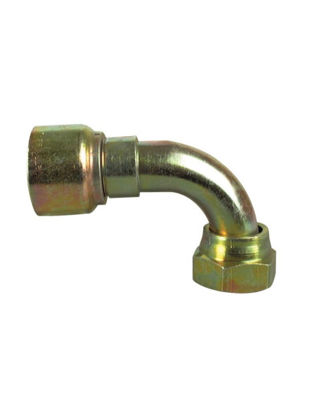 Parker JIC 37° Conexión Manguito 1/2'' x 3/4'' x 16'' Hembra Acoplamiento Hidráulico Curvo 90º (Corto)