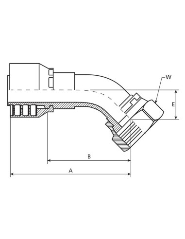 Parker JIC 37° Conexión Manguito 5/8'' x 7/8''...