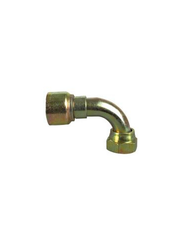 Parker JIC 37° Conexión Manguito 5/8'' x 7/8'' x 14'' Hembra Acoplamiento Hidráulico Curvo 90º (Corto)