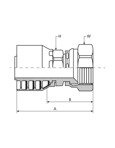 Parker JIC Conexión Manguito 1'' x 1 5/16'' x...