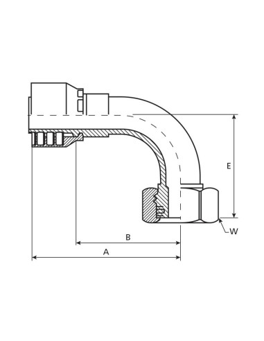 Parker métrica Conexión Manguito 1/4'' x M14 x...