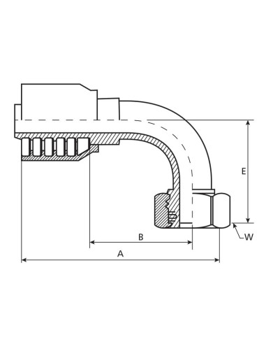 Parker métrica Conexión Manguito 5/8'' x M30 x...
