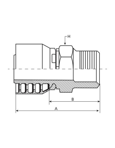 Parker NPTF Conexión Manguito 1/4'' x 1/4'' x...