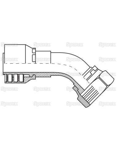 Parker ORFS Conexión Manguito 1/2'' x 1 3/16''...