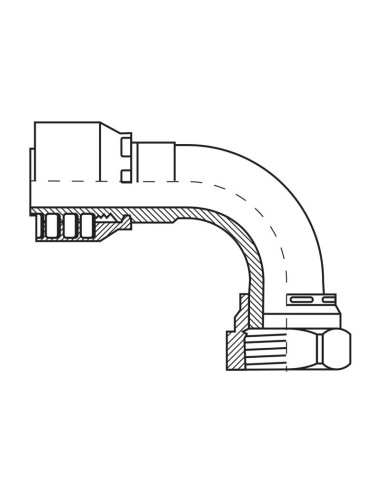 Parker ORFS Conexión Manguito 1/4'' x 9/16'' x...
