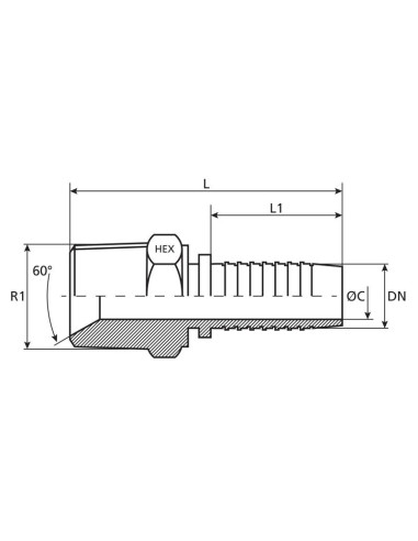Dicsa BSPT Conexión Manguito 3/8'' x 3/8''...