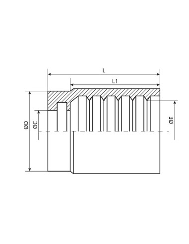 Dicsa Casquillo para cable 4SP 4 1''