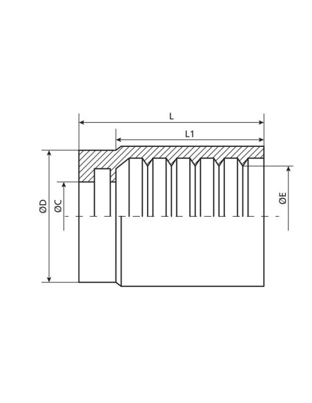 Dicsa Casquillo para cable 4SP 4 1''