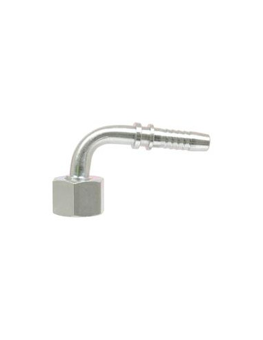 Dicsa métrica (French Gas) 24° Conexión Manguito 1/2'' x M24 x 1.5 Rosca Hembra Acoplamiento Hidráulico Curvo 90º