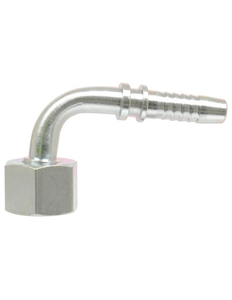 Dicsa métrica (French Gas) 24° Conexión Manguito 1/2'' x M24 x 1.5 Rosca Hembra Acoplamiento Hidráulico Curvo 90º