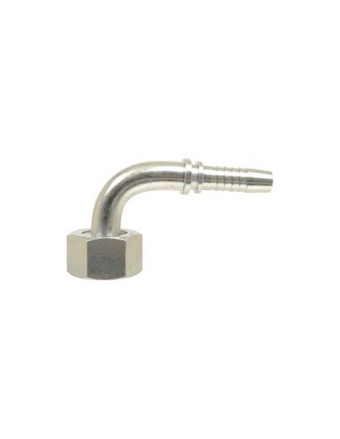 Dicsa métrica 24°/60° Conexión Manguito 1/2'' x M22 x 1.5 (15L) Rosca Hembra Acoplamiento Hidráulico Curvo 90º