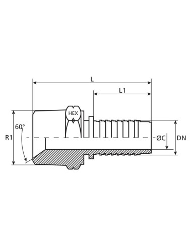Dicsa NPT Conexión Manguito 1/4'' x 3/8'' Macho...