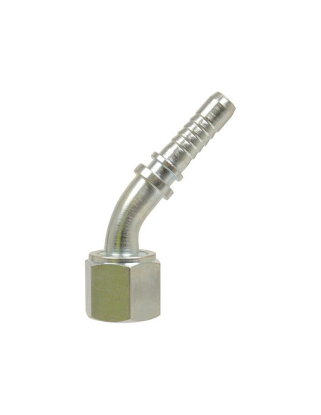 Dicsa ORFS Conexión Manguito 1/4'' x 9/16'' Rosca Hembra Acoplamiento Hidráulico Curvo 135º