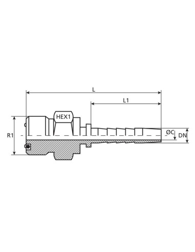Dicsa ORFS Inserto de manguera 1'' x 1 7/16''...