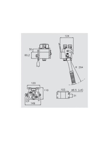Concector Hidraulico - Macho - x M22 x 1.50'' métrica - 2P208 Serie
