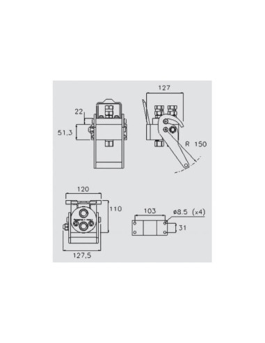 Concector Hidraulico - Rosca Hembra - x 1/2''...