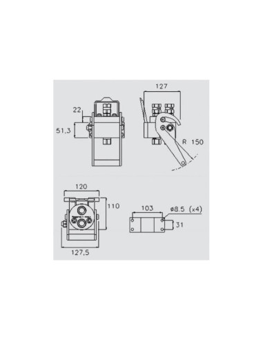 Concector Hidraulico - Rosca Hembra - x 1/2''...