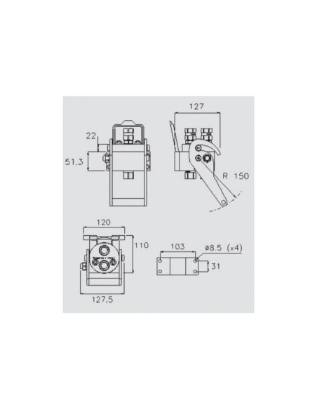 Concector Hidraulico - Rosca Hembra - x 1/2'' BSP - 2P206G Serie