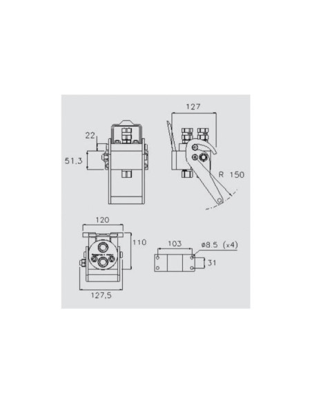 Concector Hidraulico - Rosca Hembra - x 1/2'' BSP - 2P206G Serie