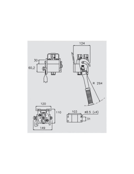 Concector Hidraulico - Rosca Hembra - x 1/2'' BSP - 2P208G Serie